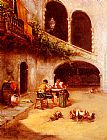 Famous Courtyard Paintings - A Courtyard Scene